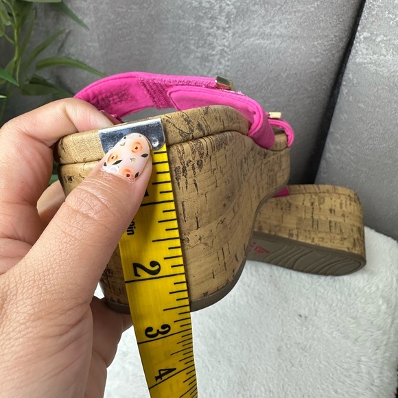 Vionic Women’s Atlantic Slide Adjustable Platform Wedges Sandal Pink Sz US 11 - Picture 11 of 12